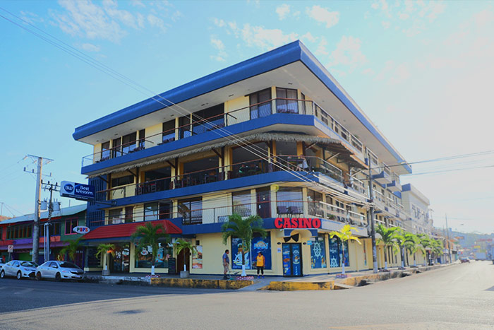 Outside building